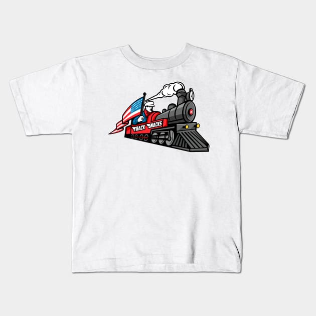 Track Snacks | American Conductor Kids T-Shirt by Royal Mantle